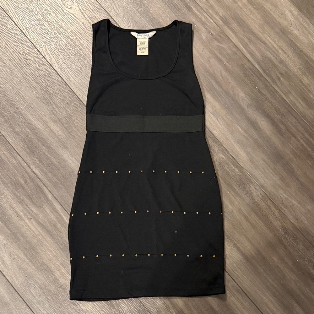Elegant Black Studded Dress